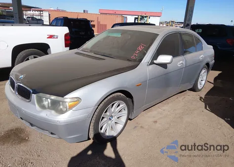 2002 BMW 745I из США, поврежденный, VIN WBAGL63412DP54881